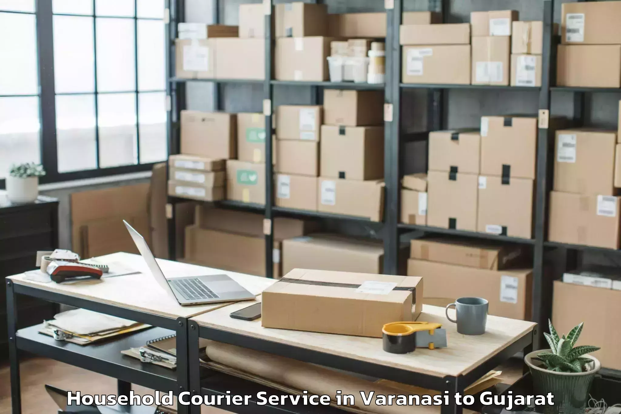 Affordable Varanasi to Ambaji Household Courier